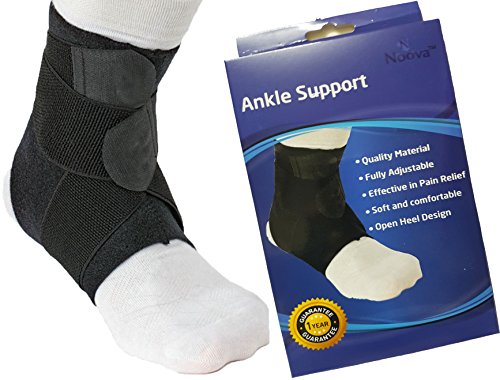 Ankle Support Brace for Men & Women Stabilizer for Sprained Ankle for Running, Volleyball, Basketball, Tennis, Sports & Athletic Activities Tendonitis Pain Sprain Relief Neoprene Foot Braces (L/XL)
