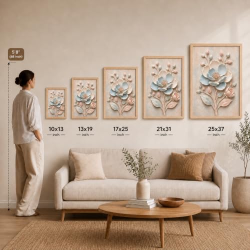 Image of NoWorries Aesthetic Wall Frames | Set of 6 Multicolor Modern Nature-Themed Art Prints | 17x25 Inches | Framed Posters for Home Decoration, Living Room & Bedroom | Contemporary Wall Art (ART-6)