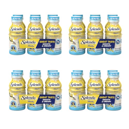SPLENDA Diabetes Care Shakes - Meal Replacement Shake, French Vanilla, 8 Fl Oz (Pack of 24)