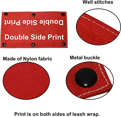 Funny Dog Leash Sleeve Stay Back Please Maintain 6 Ft Dog Leash Wrap Wrap Alert Hanging ID Patch Tag Pet Birthday Gift(Maintain 6 FT-Sleeve) by BLUPARK - Used condition - Image 5