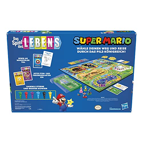 Hasbro Das Spiel des Lebens Super Mario Brettspiel für Kinder ab 8 Jahren, Minispiele spielen, Sterne sammeln und gegen… – Bild 5