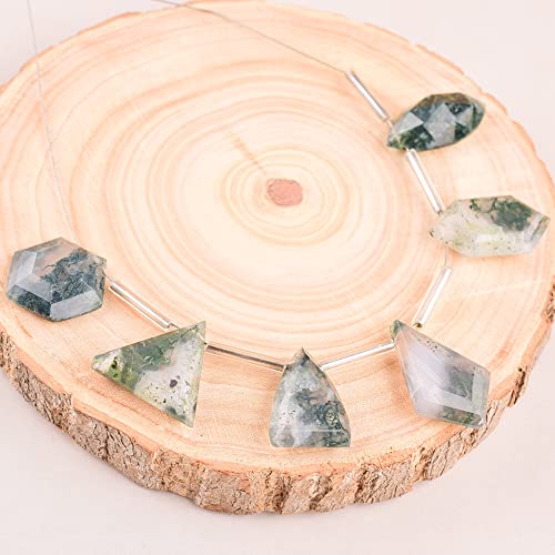 Natural Moss Agate Crystals Beads, Mix Shape Cabochon Gemstone, Energy Healing Crystals, Loose Beads, Gemstone Jewelry Making Tool Aaa+ Quality #TOP2