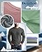 August Alley 5 Pack Thermal Waffle Shirts for Men, Crew Neck Long Sleeve Casual Pullover Underwear Textured Knit Tops(Sky Blue, Pink, Light Green, Gray, Dark Gray,Medium)