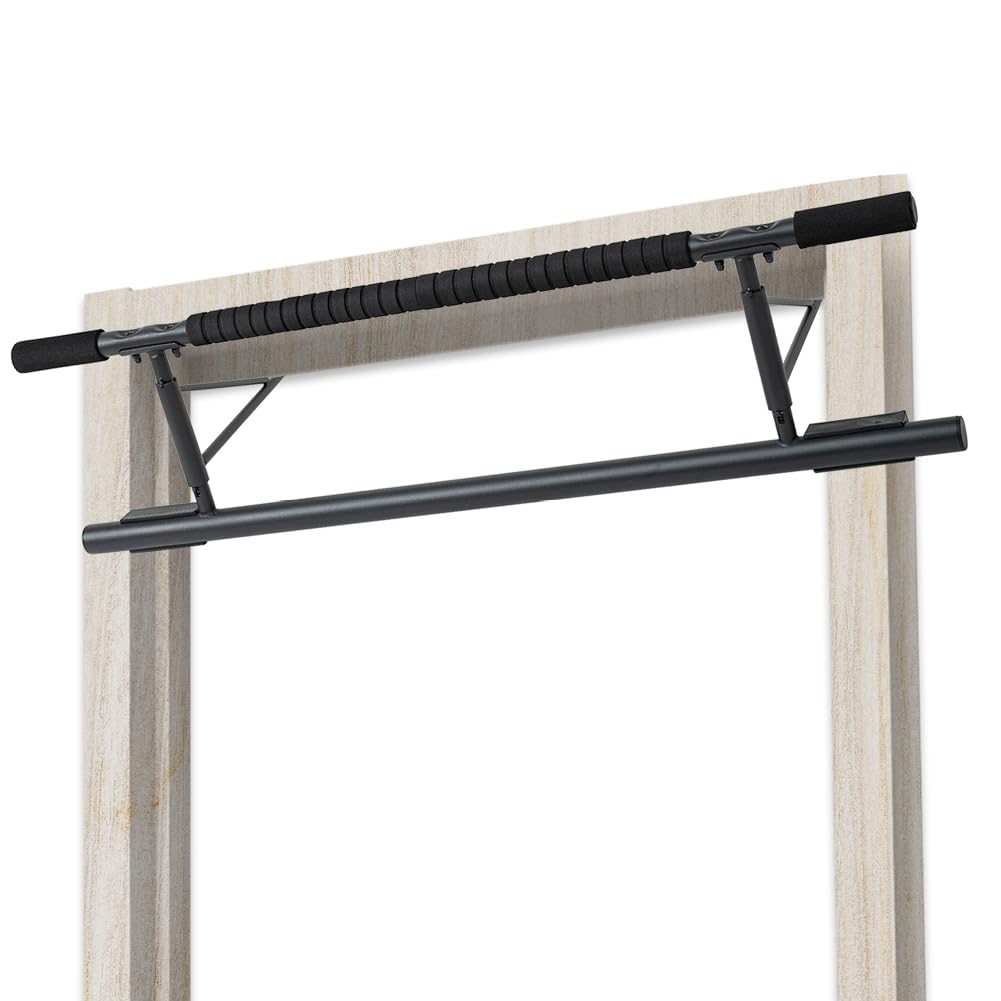 SPORTINATOR® Klimmzugstange für jeden Standard Türrahmen, Maße 100 x 27 x 34 cm, mit gepolsterten Griffen, faltbares Design, optimal für dein Home-Gym