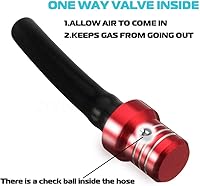 Vista 2 de 2 piezas de tapón de combustible de gas con ventilación de aire, manguera universal CNC, válvula de tanque, tubo con bola de retención, ventilación