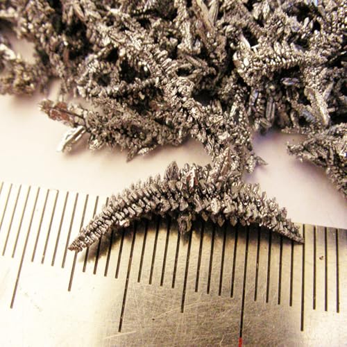 10 Grams Pure Vanadium Metal Crystalline Dendritics, 99.9% High Purity V Crystals Distilled for Lab Experiments and Periodic Table Element Specimen Collection