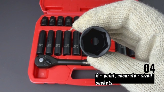 Jeu De Douilles à Chocs VEVOR 1/4",SAE 5/32"-9/16" Et Métriques 4-15 Mm,jeu De 55 Clés à Cliquet