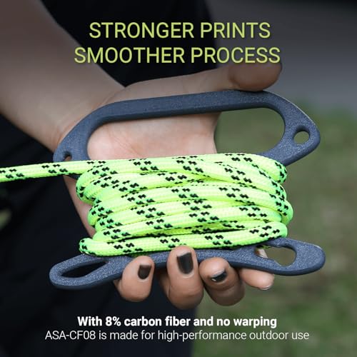 Image of Polymaker Fiberon ASA-CF08 Light Grey Carbon Fiber 3D Printing Filament 1.75mm 0.5KG, UV & Weather Resistant, High Rigidity, Heat Resistant, Easy to Print, Functional Parts & Prototypes