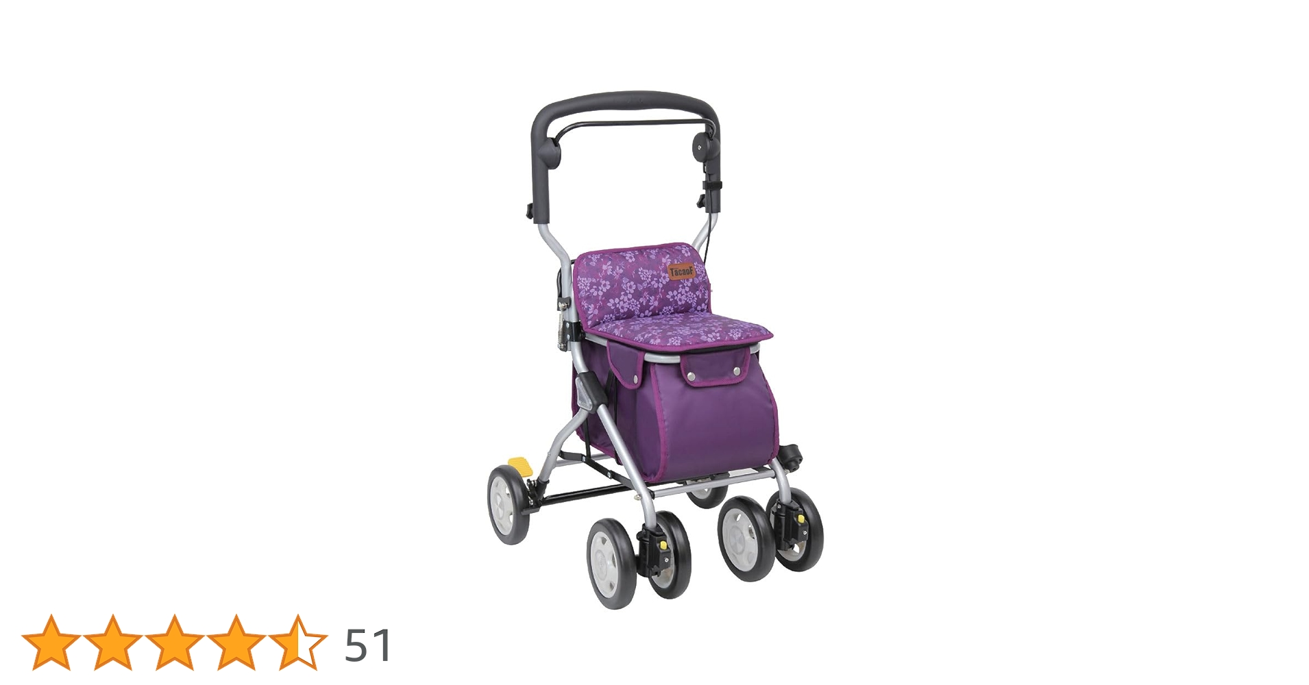 幸和製作所 TacaoF シルバーカー テイコブ パープル 花柄 RUS04 Amazon | 幸和製作所 テイコブ(TacaoF) シルバーカー テイコブ