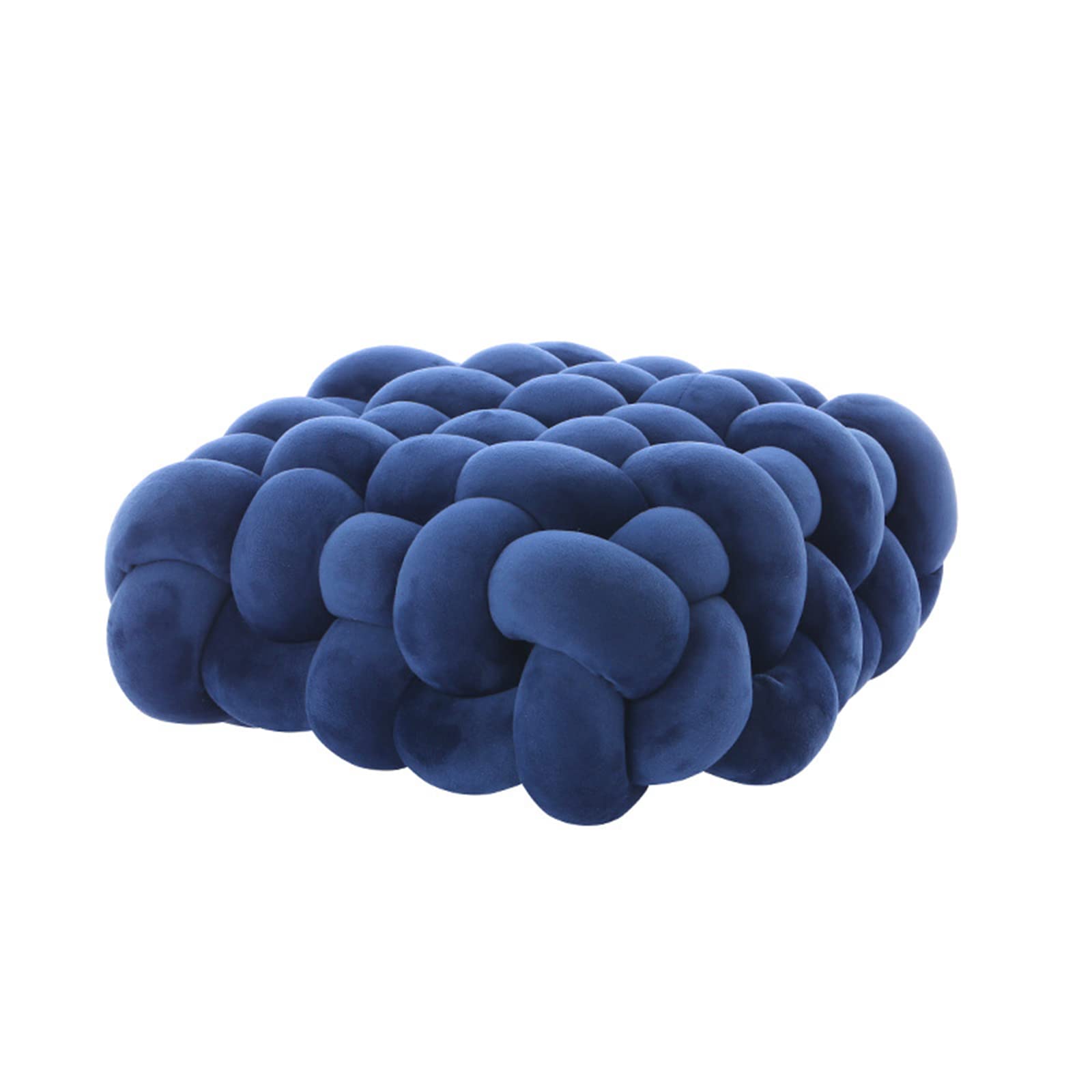 Macaron poduszka na krzesło, zagęszczony pluszowy kwadratowy warkocz poduszki do siedzenia/podkładka na krzesło/poduszka na talię poduszka do domowego biura,Dark blue,40 * 45CM
