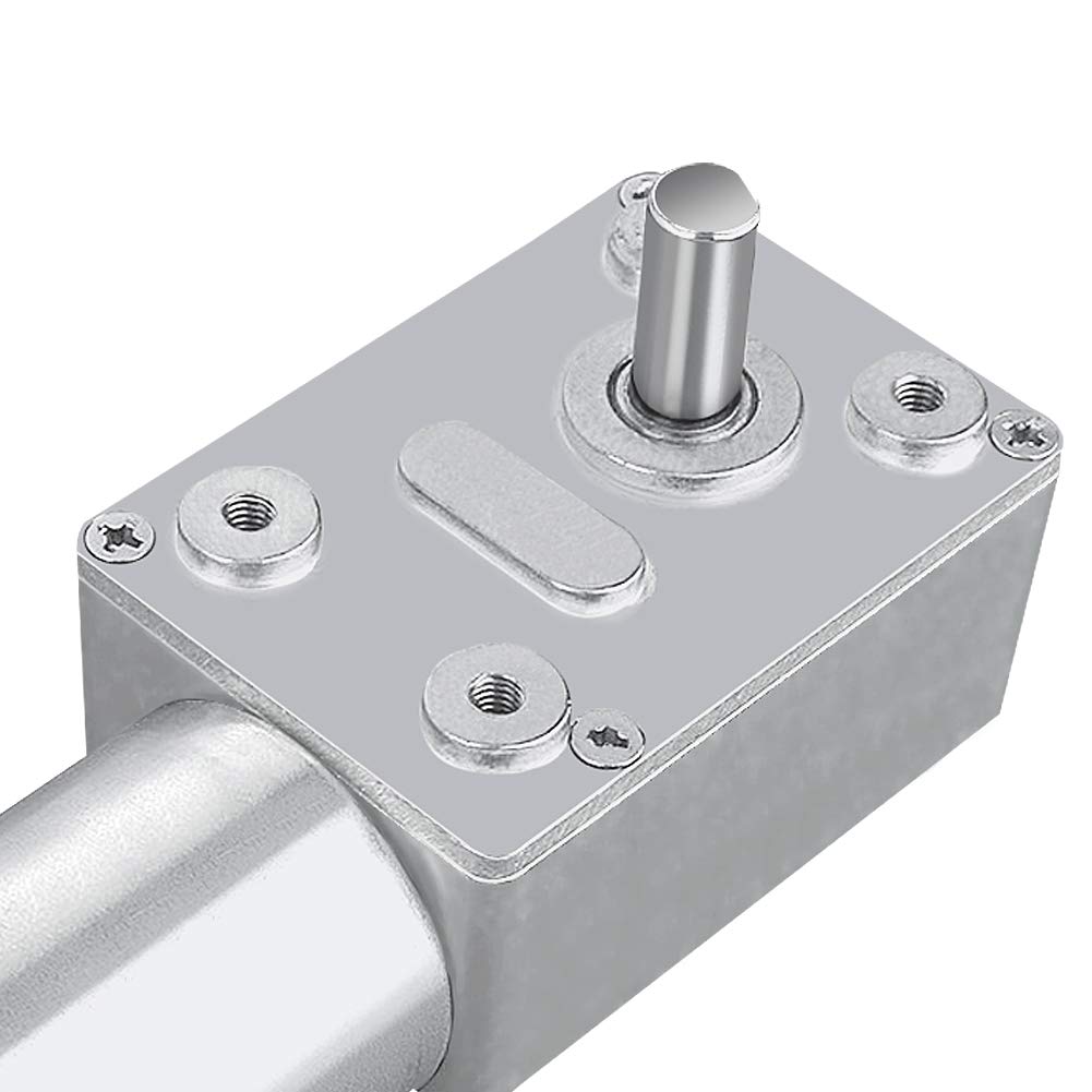 Moteur Électrique Réversible à Haut Couple Moteur de Réduction à Vis sans Fin pour Fenêtres Ouvre-portes et Autres Occasions Walfront DC 12V Boîte à Engrenages (5RPM)