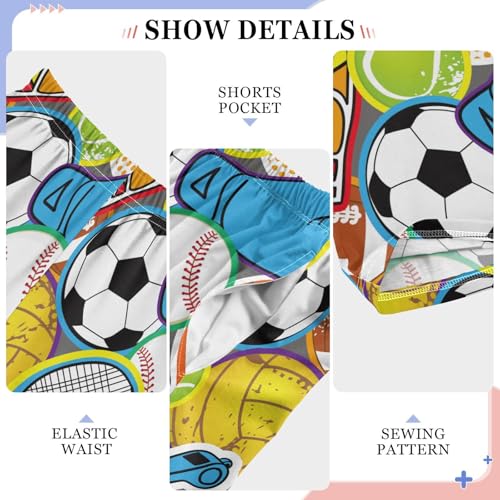 Pattern Sport Equipment Boys Pants for Kids Jogger Pants with Pockets S-XL4