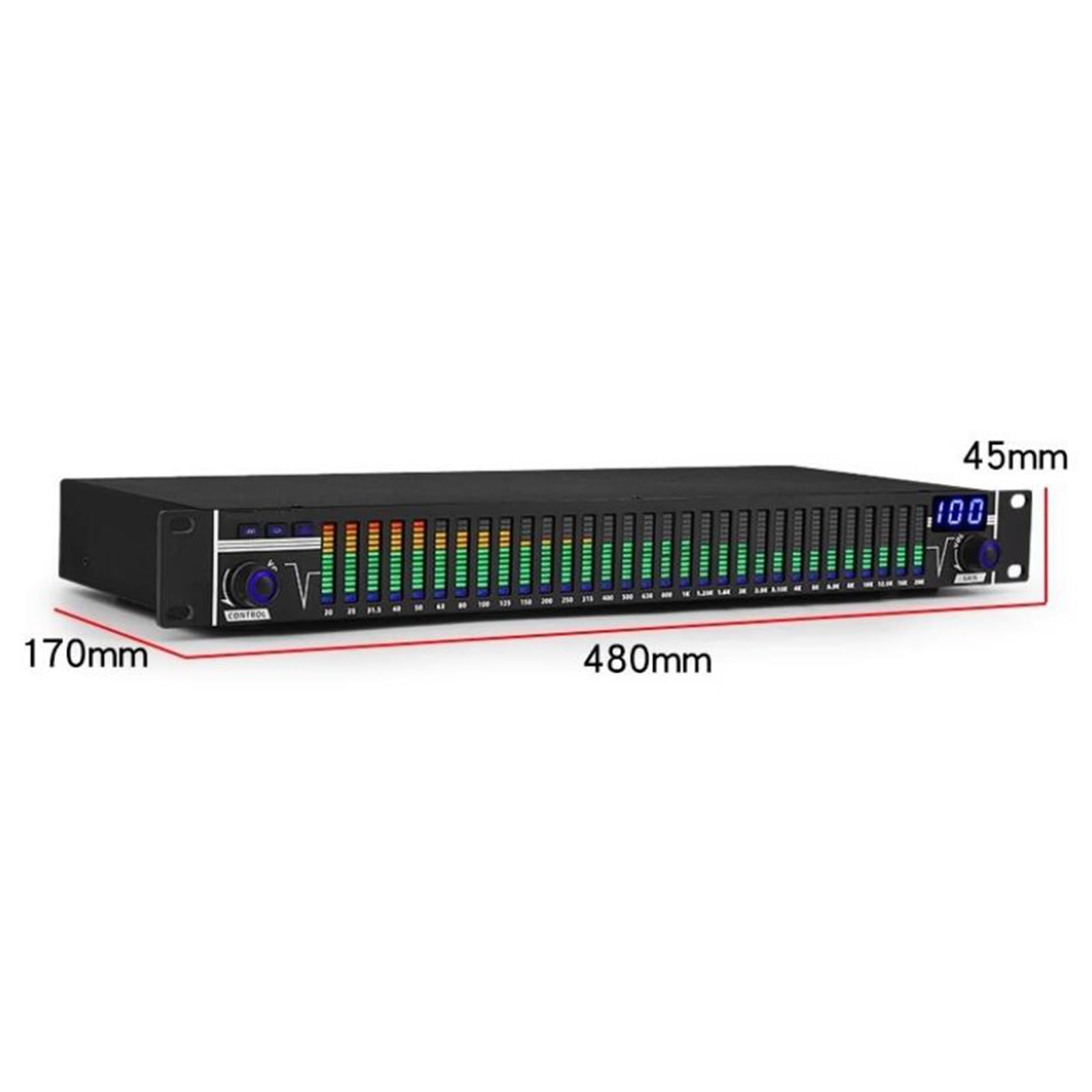 Equalizzatore Audio Stereo A 20 Bande – Con Telecomando, Display LED A Spettro, Bluetooth/USB, Per Studio Di Registrazione, Miglioramento Suono Live E Home Hi-fi