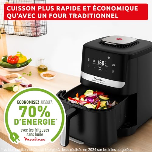 Moulinex Easy Fry Silence Friteuse à air 1 5kg Technologie Silent Système Easy Clean & Store 10programmes EZ5528F0 - vue 6
