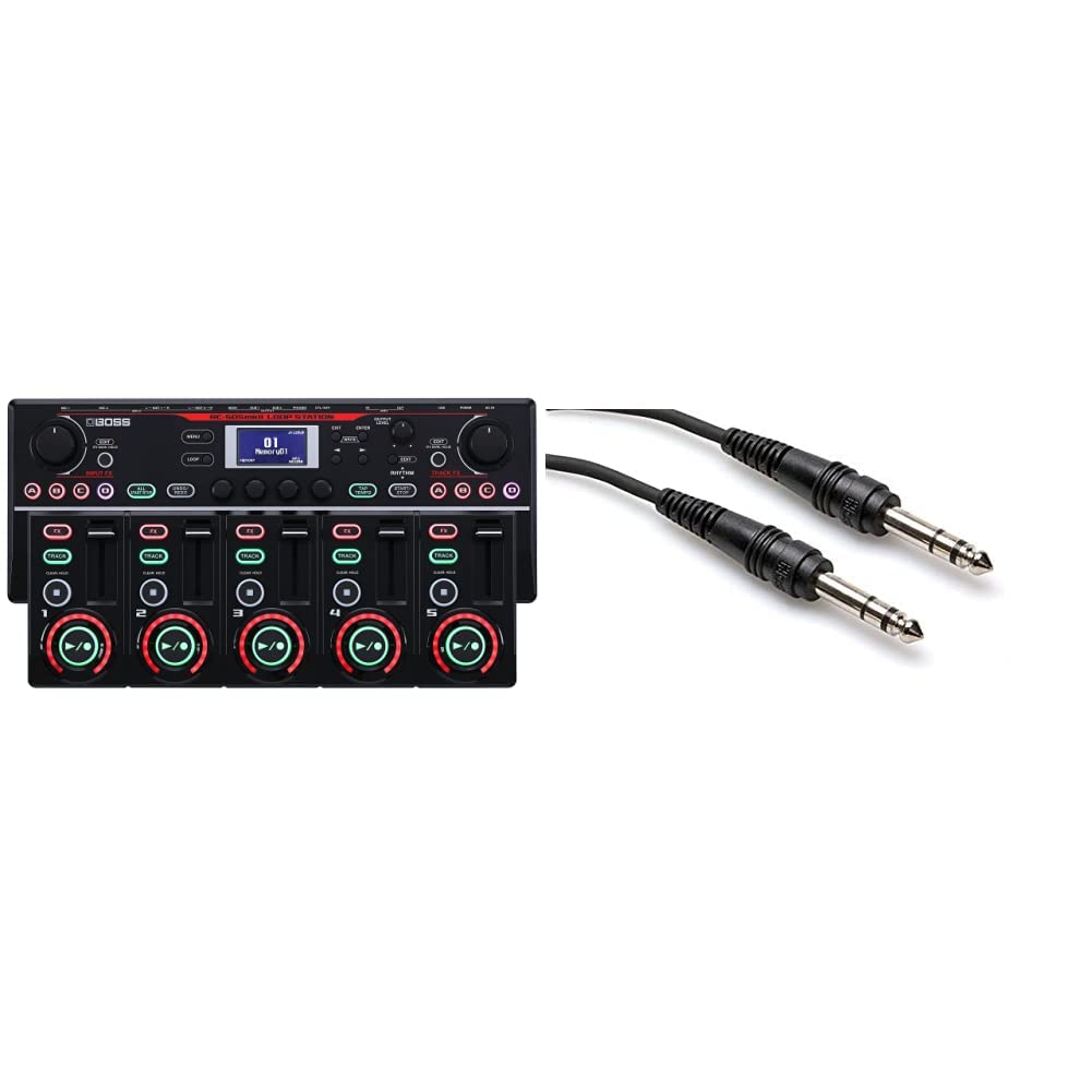 BOSS RC-505MKII Loop Station and Hosa CSS-110 10' TRS to TRS Balanced Interconnect Cable Bundle