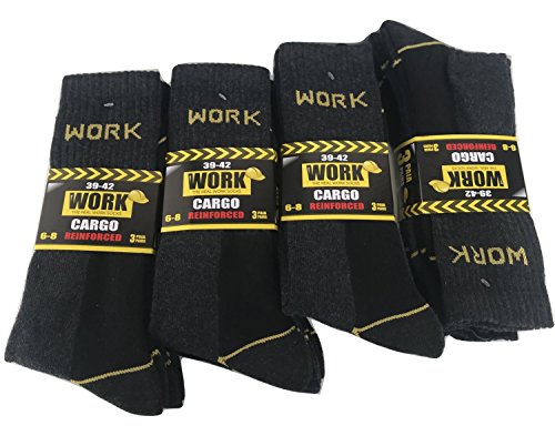 Schlösser Socks Milano werksokken, 12 paar versterkte neus en hiel voor veiligheidsschoenen