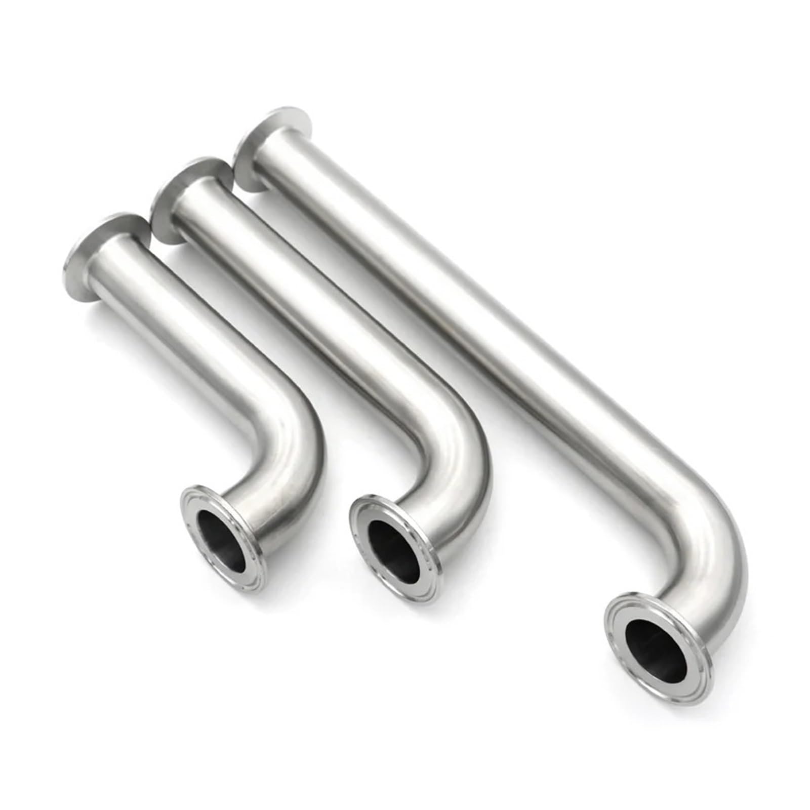 Stal nierdzewna 304/316L Kolanko 90 stopni Tri Clamp Długie przedłużenie 25 38 51mm Rurka sanitarna Łącznik rurowy Homebrew 1 "1.25" 1.5 "2"(OD51x64,L204MM_SS304)