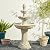 Glitzhome Water Fountain Outdoor Floor-Stand Fountains with LED Light & Pump, Oversized 3 Tier Terrazzo Waterfalls Patio Fountain and Waterfalls Outdoor Yard Fountains for Lawn Garden Backyard Deck