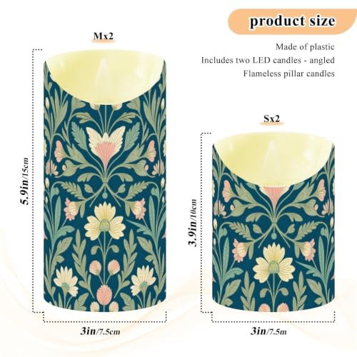 Velas LED de mesa William Morris juego de 2 idóneas para regalar 4