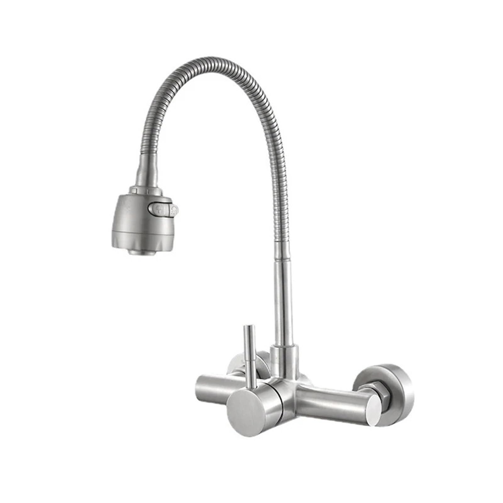 Mitigeur de cuisine en acier inoxydable brossé durable fixation murale Mode B