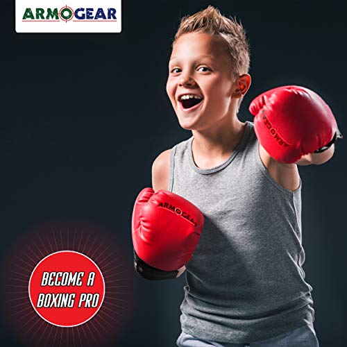 Armogear Kids Boxing Gloves With Easy Closure | Fits Kids & Teens | Cushion Pillow Like Fill For Play Fighting & Boxing #TOP1