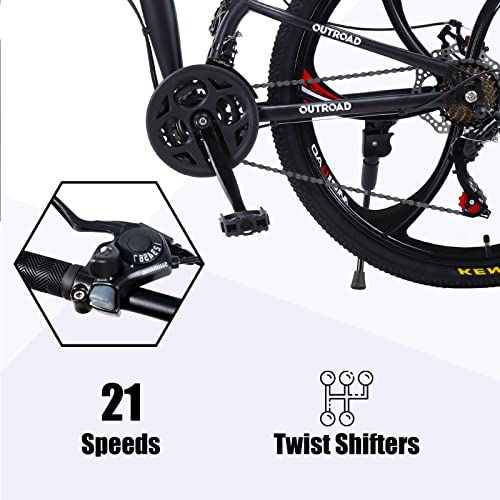 26 ich Folding Mountain Bike, 21 Speed High Carbon Steel