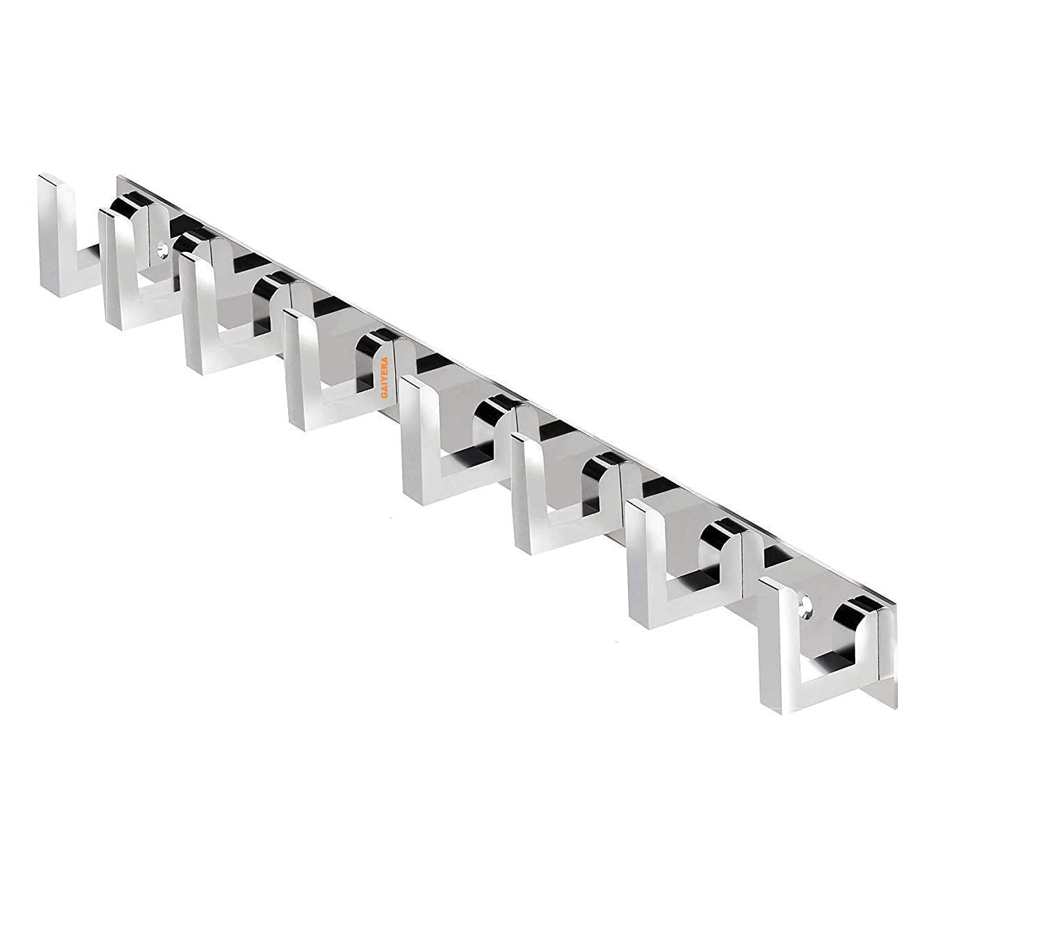 GAIYERA Pack 1 Stainless Steel L typs Wall Door Hook Pemium Classic 8 Pin Cloth Hanger Wall Door Hooks Rail for Hanging Clothes, Towel Hook Rail (B09H6Z3RSM) Amazon Price History, Amazon Price Tracker