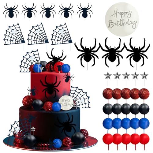 Spider Cake Topper Spider Web Cake Decoration