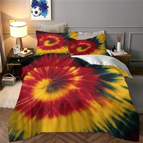 Housse de couette microfibre 200x200 cm avec 2 taies à motif spirale 3D - 6