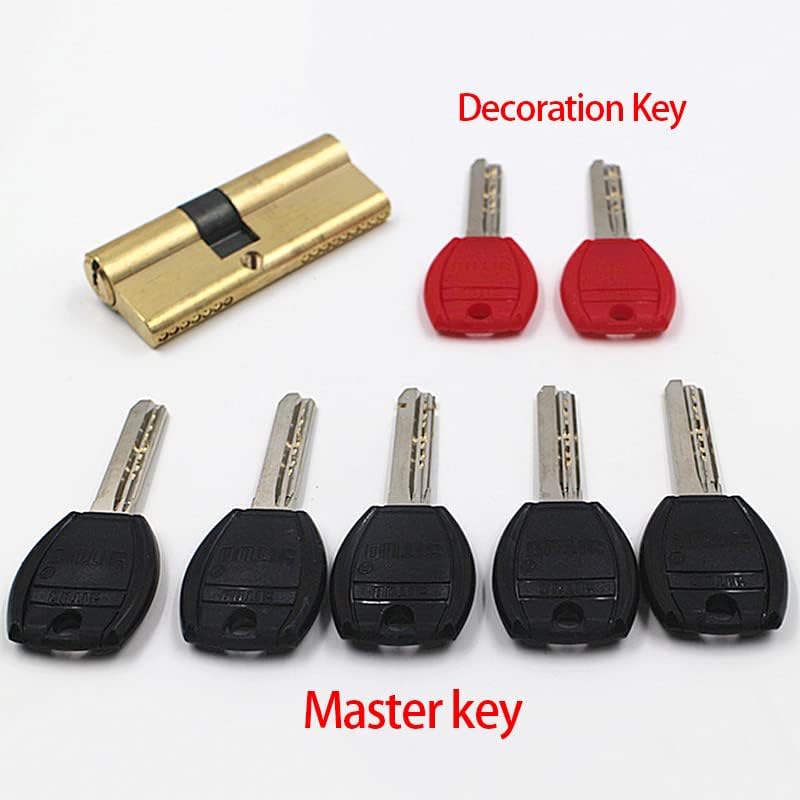 シリンダーロック、サムターンロック、65 70 80 90 95 100 110mm ロック シリンダー ABキー 盗難防止 純真鍮