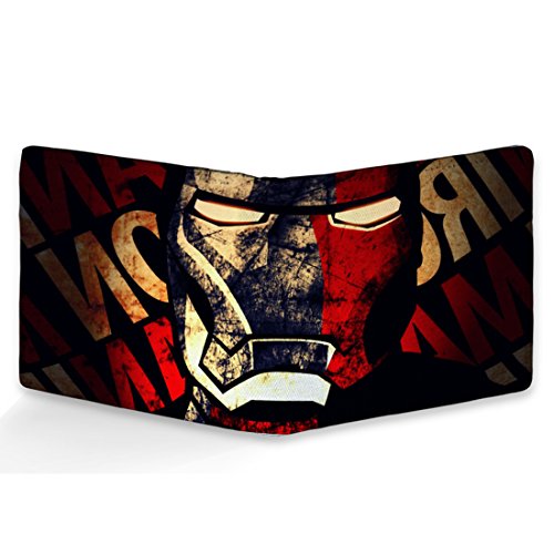 Image of ShopMantra Men Pu Leather Wallet | Super Hero Mask Printed PU Leather Wallet /, Multicolor