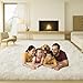 Mtandyx 8x10 Area Rugs Living Room, Cream White Large Plush Fluffy Bedroom Carpet, Non-Slip Upgraded Indoor Thick Soft Rug, Modern Plush Carpet Suitable for Kids Home Decor Aesthetics Dorm.