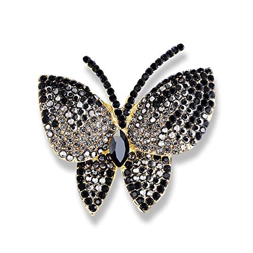 Broche gros papillon strass épingle vêtement femmes bijoux vintage banquet