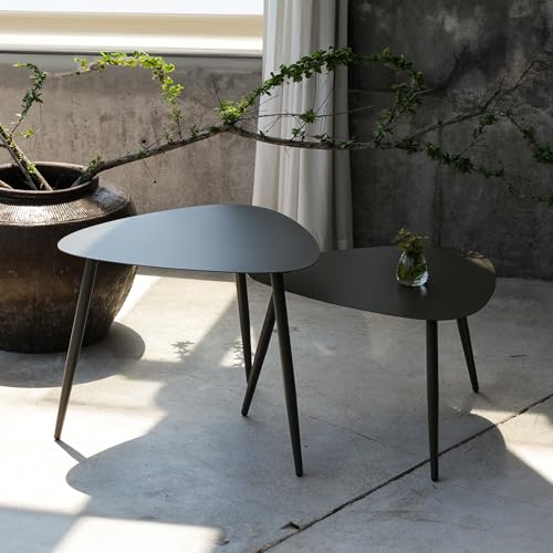 casa.pro Lot de 2 Tables Basses Gigognes Ensemble de 2 Tables d'Appoint de Tailles Différentes...