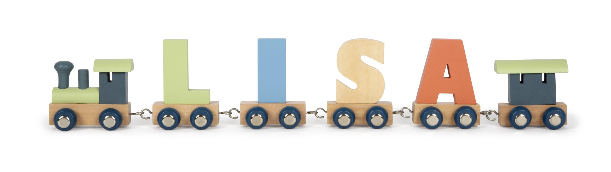 small foot Display in Legno con Lettere per Trenino Polare, 180 Pezzi includono vagono, Locomotive e letterine, Combinabili, 12597, Multicolore, Mostra