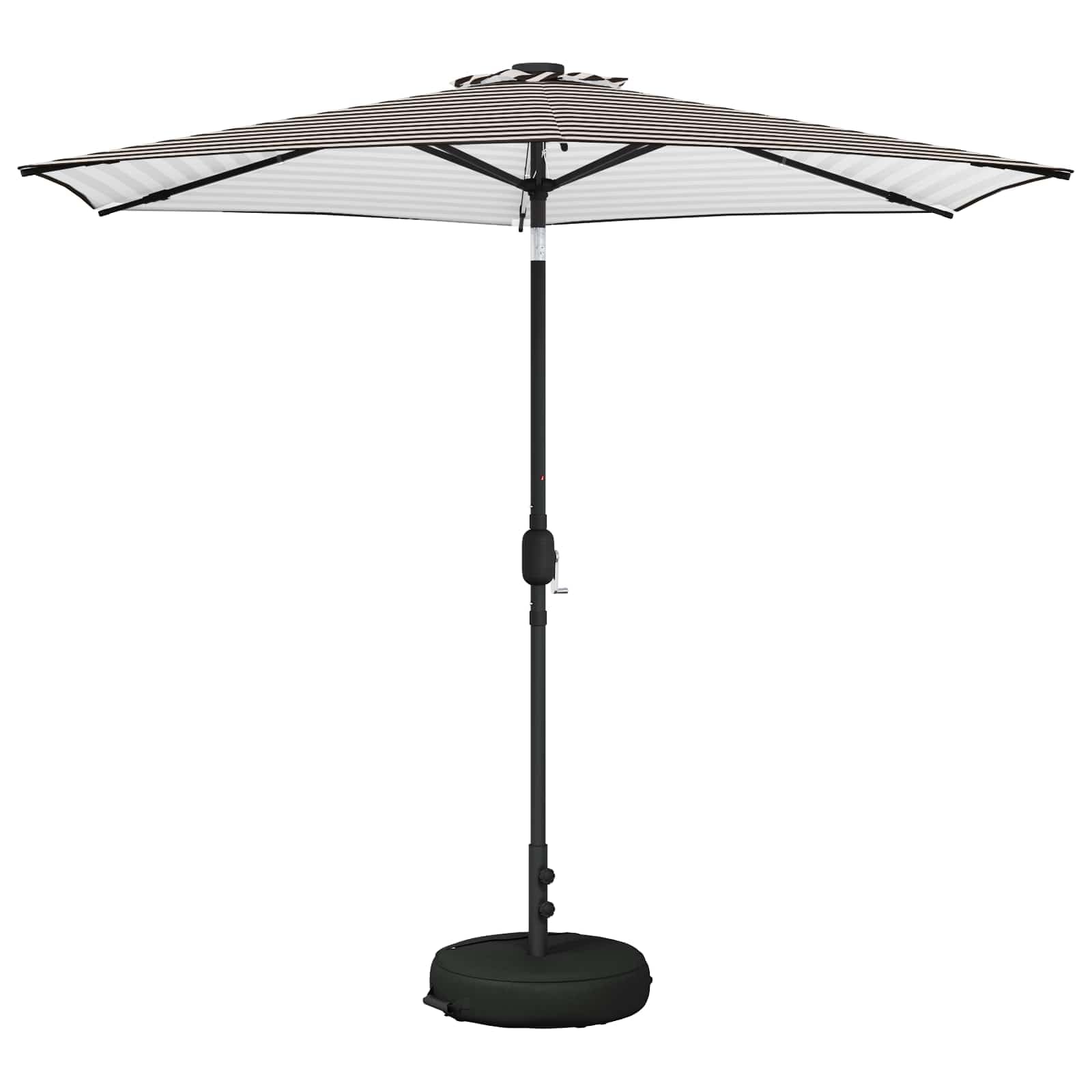 vidaXL Parasol ogrodowy z oświetleniem LED i podstawą 270 x 270 cm