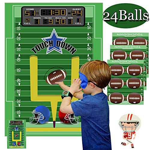 Funnlot Football Games for Kids Pin The Football Game Football Party Supplies  Football