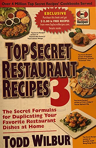 Top Secret Restaurant Recipes 3 (Target Edition) 0452297001 Book Cover