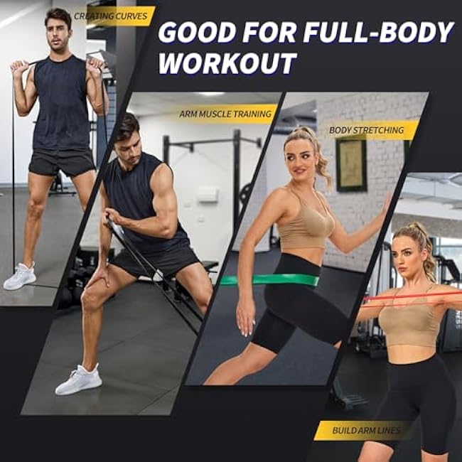 Pull Up Bands, Resistance Band, Pull Up Assistance Band, Long Exercise Workout Resistance Bands Set for Working Out, Fitness, Training, Physical Therapy for Men Women