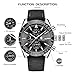Imagen de BENYAR by Relojes Hombre Cronografo Analógico de Cuarzo Impermeable Luminoso Fecha Reloj Pulsera Hombre Casual Diseñador Banda de Cuero Elegante Regalo