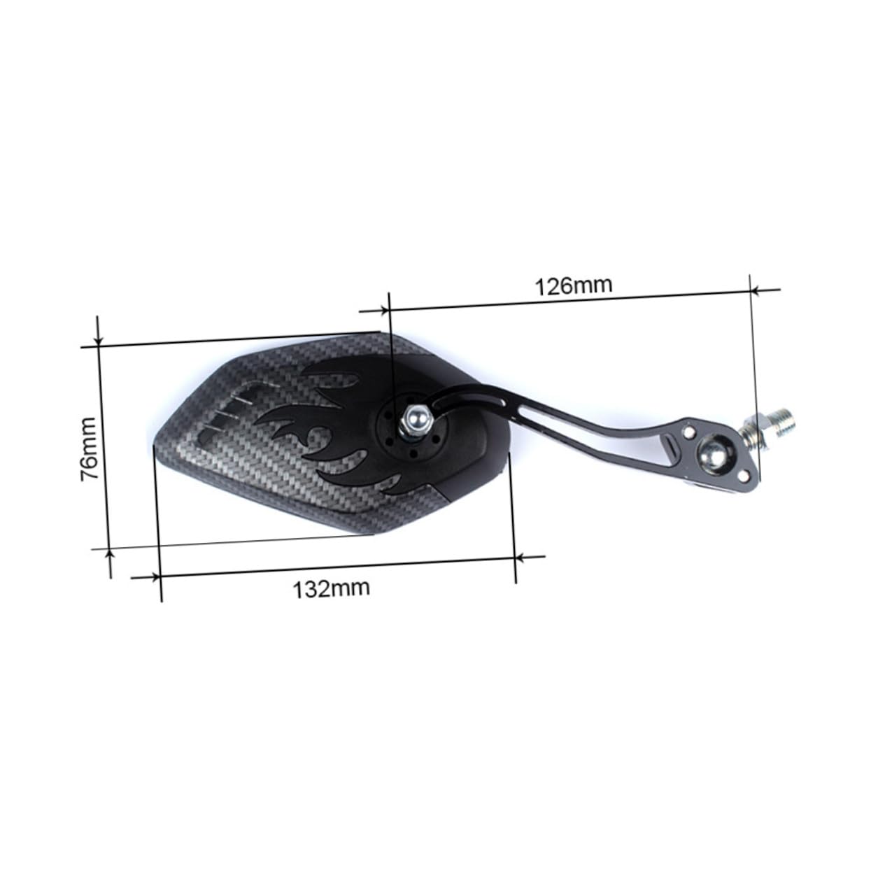 Luxshiny Specchietti Manubrio Bici Carbonio Regolabile Angolo Resistente Urti per Mountain Bike Corsa