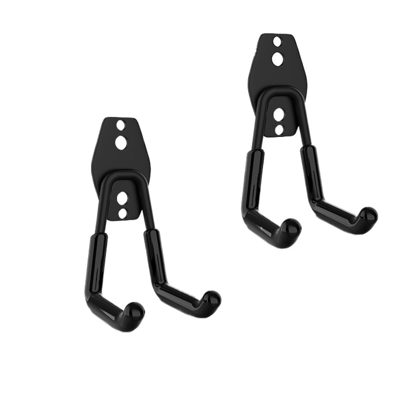 Luysgbxr 2S-Black-U Hooks Heavy Duty Metal Hook Garage Organizer Wall Mount Anti-Slip Bicycle Hanger Hooks Storage For Ladders Garden Tool(2S-Black-U)