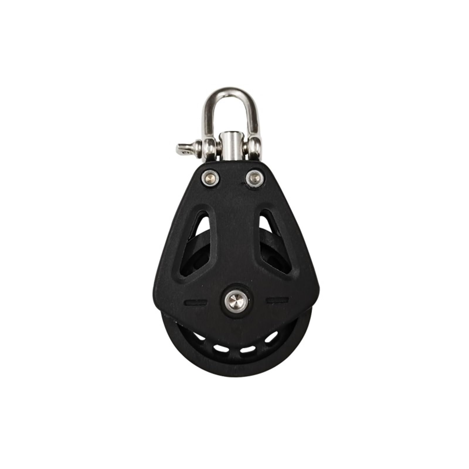 Poulie de voilier en nylon robuste et poulie pivotante noire haute résistance