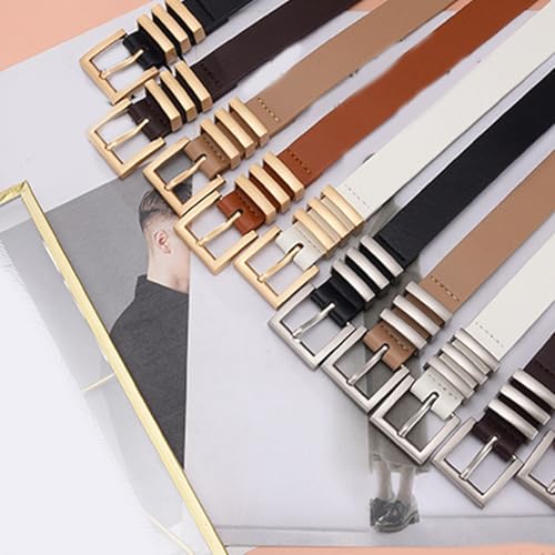 Solid Color PU Leather Belt For Women Men Popular Waist Belt For Jeans Pants Casual And Formal Event Waist Accessories4