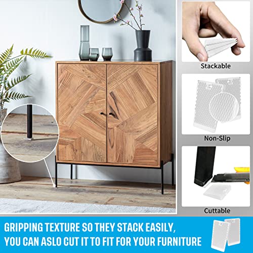 Image of Furniture Levelers, 50 Piece Jar, Plastic Shims for Leveling, Black Rubber Wedge for Table Toilet Refrigerator Piano, Small Shims for Home Improvement and Work