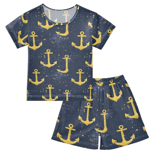 Anchor Pajama Set Pajamas Sleepwear Nightwear Loungewear Clothes Set B04048593
