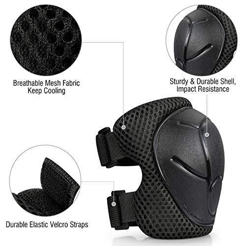 image for G4Free Kids Bike Skateboard Helmet and Knee Elbow Pads Wrist Guards fo