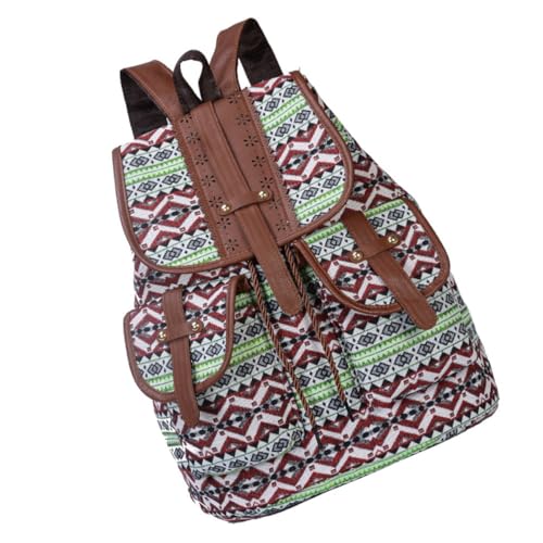 Mochila de lona étnica vintage bolsa de viaje portátil y cómoda para escapadas de fin de semana