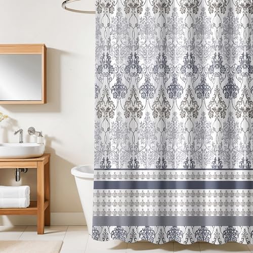 Image of HOMETHREADS Embrace Luxury with Our 6-Feet Long Premium Polyester Shower Curtain with 12 Hooks for a Lavish Bathroom Ambiance | Stylish, Splendid, and Perfectly Sized (Floral Multi, 180x200cm)