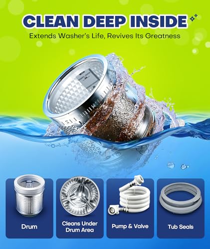 deep cleaning washing machine cleaner tablets no more odor amp pet fur washing machine cleaning tablets washer cleaner for he top front load septic safe 24 counts1 year supply